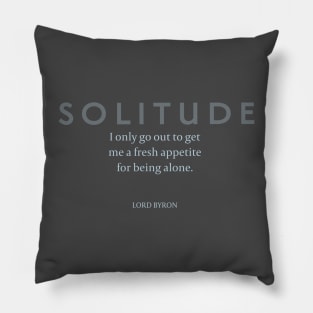 Solitude: Lord Byron on Solitude Pillow