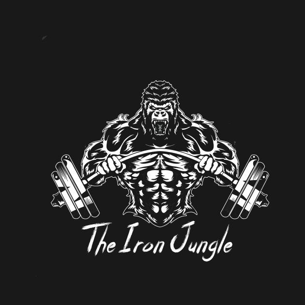 The Iron Jungle Gorilla Gym (White) Gym Bodybuilding Motivation T