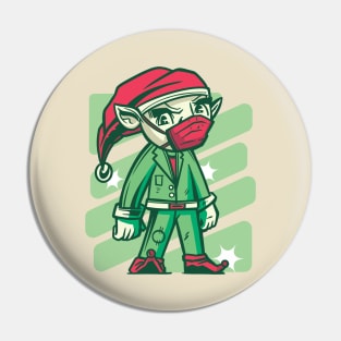 Elf Face Mask Pin