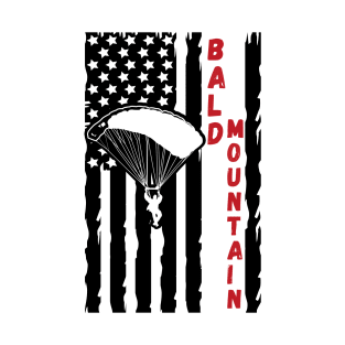 Bald Mountain Idaho Vintage Paragliding Skydiving Parachuting Parasailing Logo T-Shirt