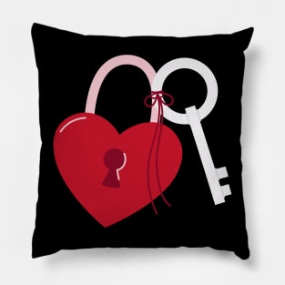 heart lock beautiful art Pillow