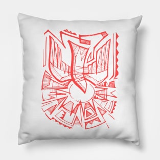 Digital illustration of the Holy Spirit symbol Pillow