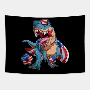 USA Flag American Soccer 2022 Pride Proud Support Squad Tapestry