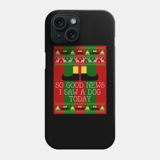 Good News Elf Quote Christmas Knit Phone Case