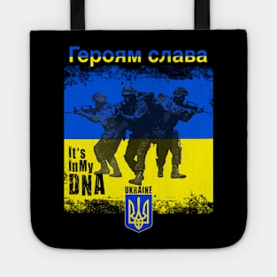 It's In My DNA Ukrainian Gifts Vyshyvanka Kozak Ukraine Soldiers Flag Tote