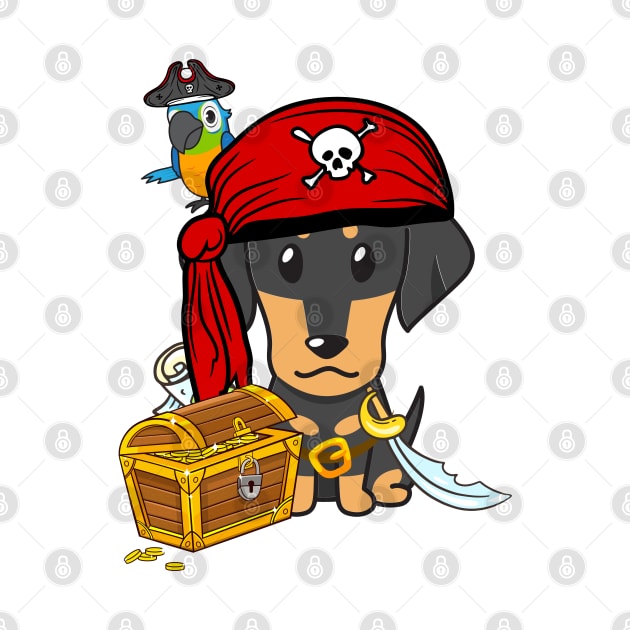 Funny dachshund is a pirate by Pet Station