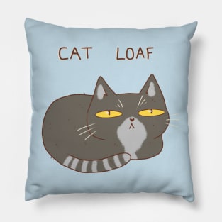 Funny gray cat loaf Pillow