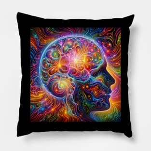 colors of the human brain Pillow