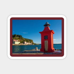 Red Lighthouse in Piran, Slovenia Magnet