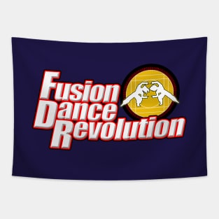 Japanese Anime Manga Funny Retro Fusion Dancing Game Parody Tapestry