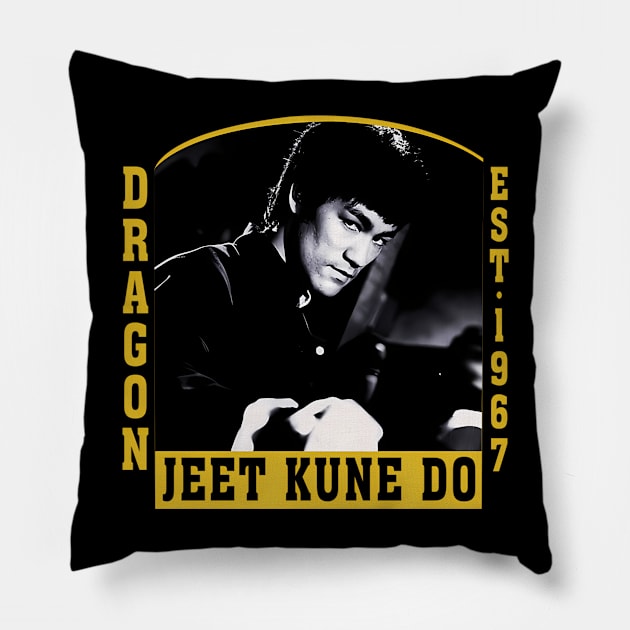 Bruce Dragon Legend Movie Bruce Jeet Kune Do Pillow by Garmentcrooks