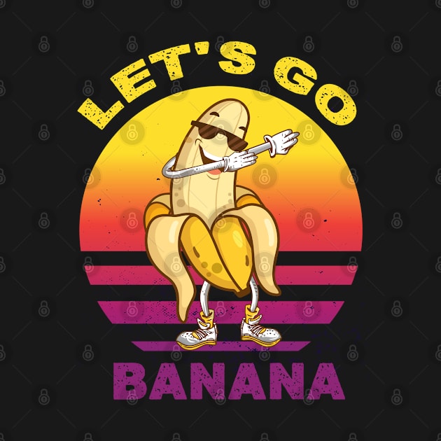 Vintage Retro Let's Go Banana by mansoury