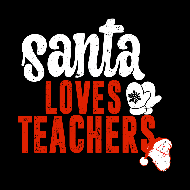 Santa's Favorite Teacher Christmas Women Men Santa Hat Xmas by KRMOSH