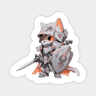 Armored Knight Cat Hero Magnet