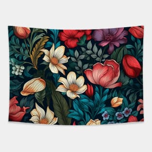 Colorful Flowers Tapestry