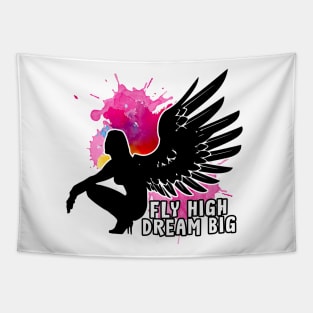 Angel Fly High Dream Big Tapestry