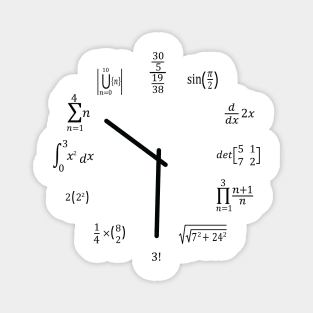 Math Clock Magnet