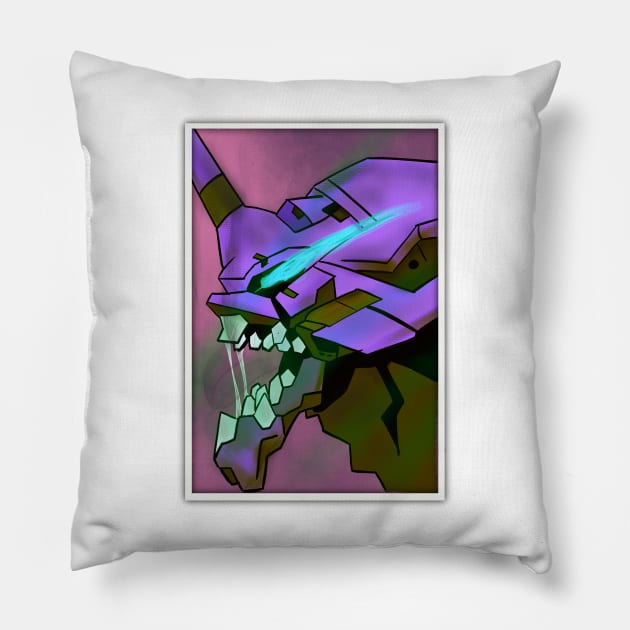 Neon Genisis Evangelion Unit 01 Pillow by chortlzdesigns