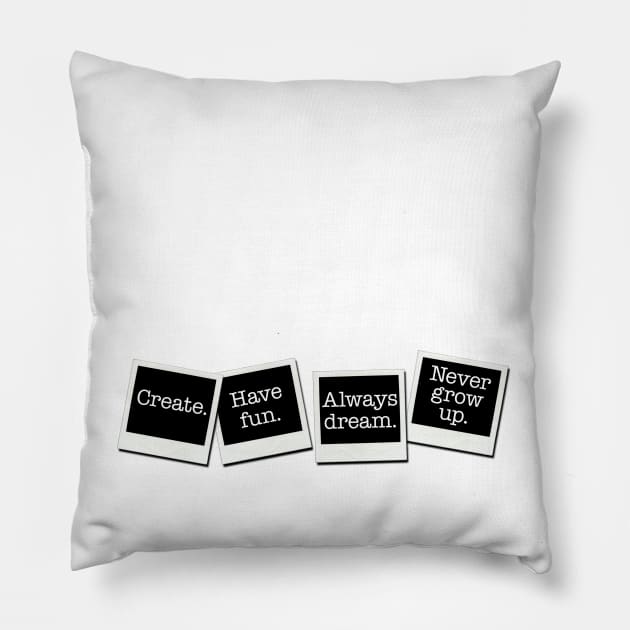 snapshot life motto Pillow by mystudiocreate