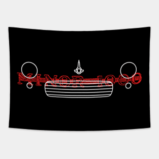 Morris Minor 1000 British classic car grille and emblem Tapestry