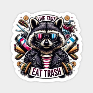 Cool Raccoon: The Fast Lane & Leftovers Magnet