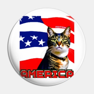 American Cat Pin