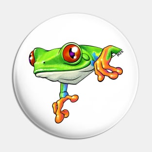 Red Eyed Tree Frog Hanging Out Pin