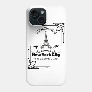 Confusing Vacation - New York Eiffel Tower Funny Phone Case