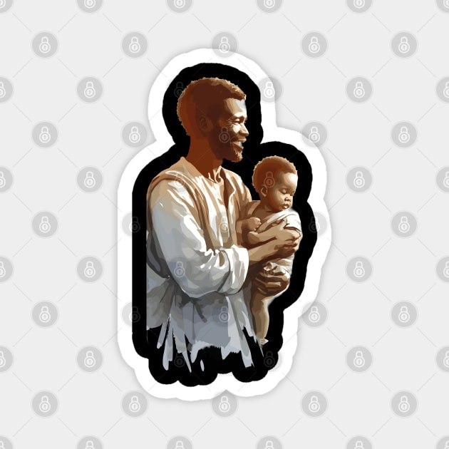 Afrocentric Father And Son Magnet by Graceful Designs