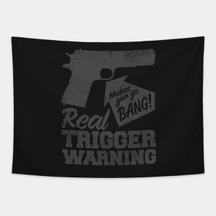 Real Gun Trigger Warning Tapestry