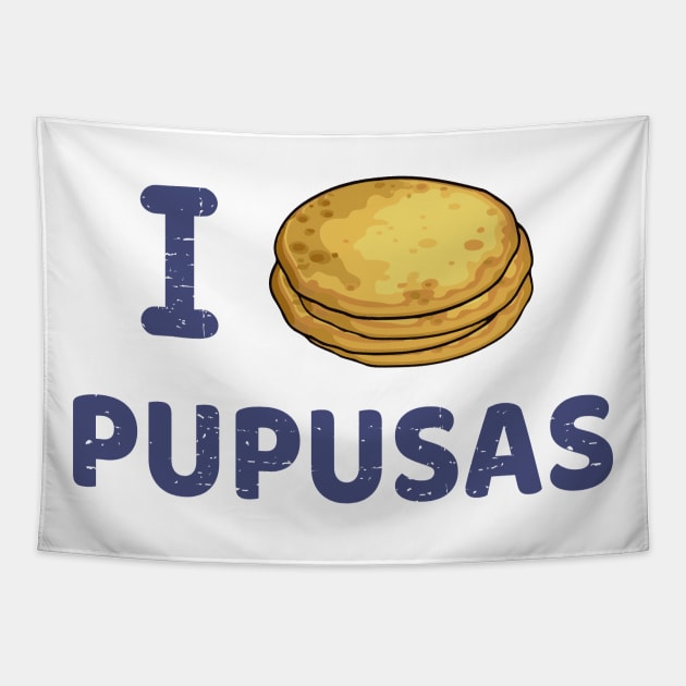 I love Pupusas Tapestry by verde