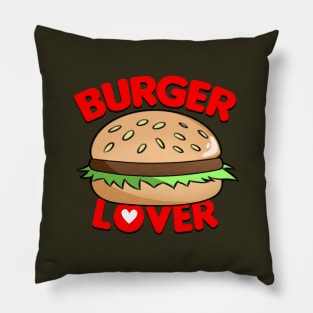 Kawaii Burger Slogan Gift For Foodies And Burger Lovers Pillow