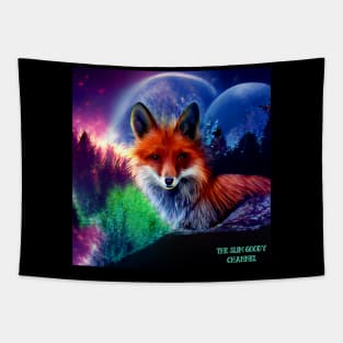 Fox in Magical slimgoody forest Tapestry