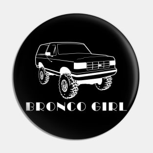 Bronco Girl 1987-1991 White Print Pin