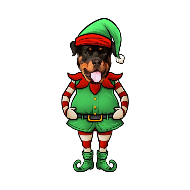 Rottweiler Christmas Elf by whyitsme