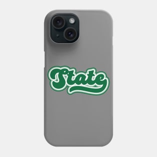 Retro State Script // Michigan Green Pride Phone Case