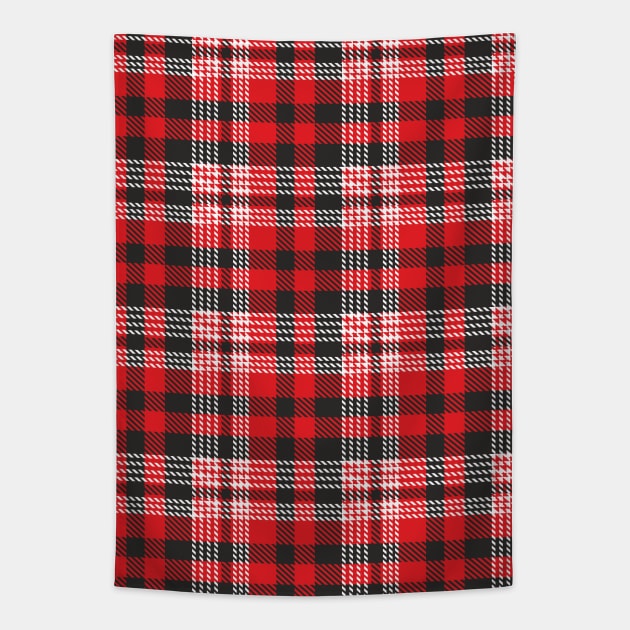 Buffalo Plaid Checkered Christmas Holiday Pattern Tapestry by ilhnklv