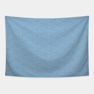 Ink dot scales - White on blue grey E Tapestry