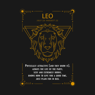 Leo  Zodiac Sygns Symbol With Sexy Personality Quote T-Shirt