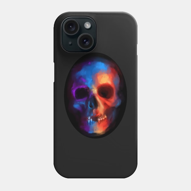 Neon Electro Skull Phone Case by silusUK