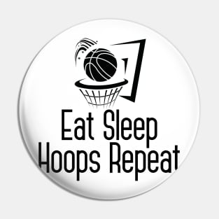 Eat Sleep Hoops Repeat Pin