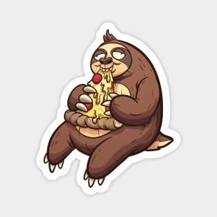 Sloth Eating Pizza Magnet