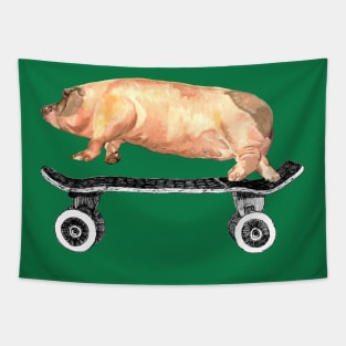 Tony Pig Loves to Skate! Tapestry