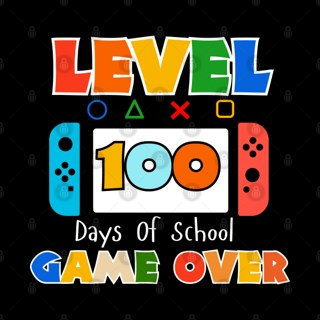 100 Days of school Game Over Boys Unlocked Gamer Video Games by Emouran