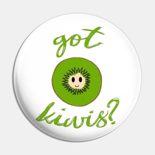 Got Kiwis? Deliciously Cute Smiley Happy Face Fruit Pin