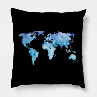 Brushstroke world map Pillow