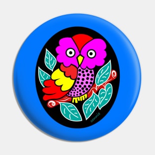 Cute Owl with Polka Dot Belly Pin