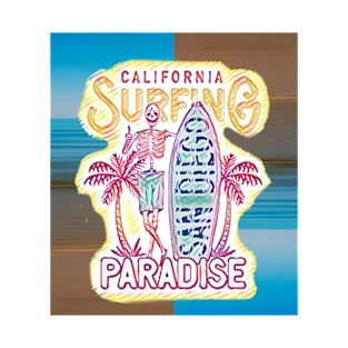 California Surfing Paradise Pop Art Ave T-Shirt