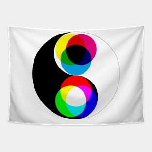 Color Yin and Yang Tapestry