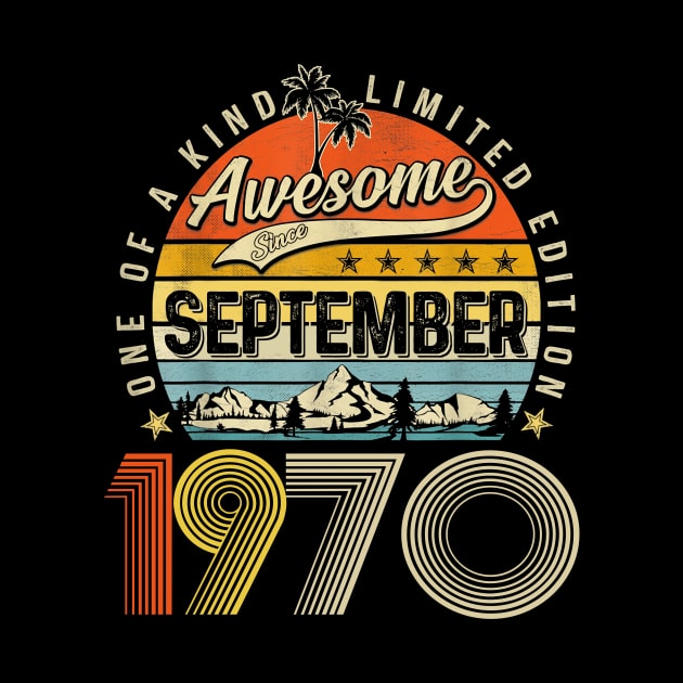 Awesome Since September 1970 Vintage 53rd Birthday by Ripke Jesus